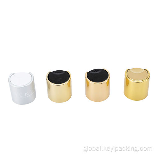 24mm gold disc top cap for bottle